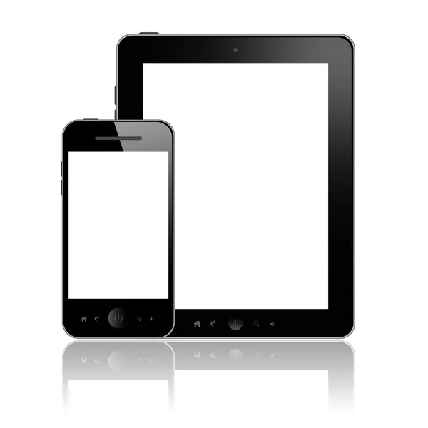 Tablet PC και κινητό τηλέφωνο — Φωτογραφία Αρχείου