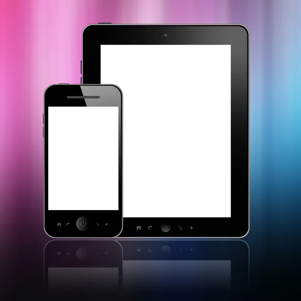 Pc tablet e telefono cellulare — Foto Stock