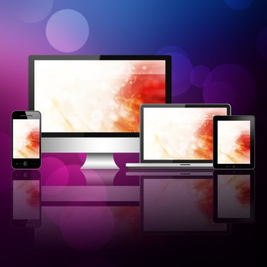 cep telefonu, tablet pc, dizüstü bilgisayar ve bilgisayar
