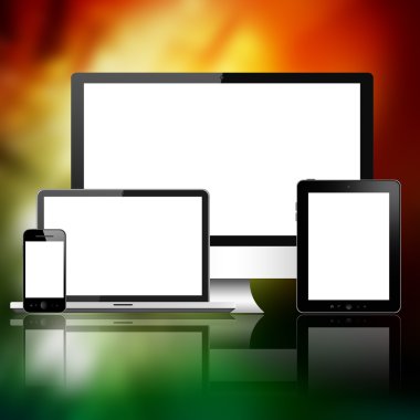 cep telefonu, tablet pc, dizüstü bilgisayar ve bilgisayar