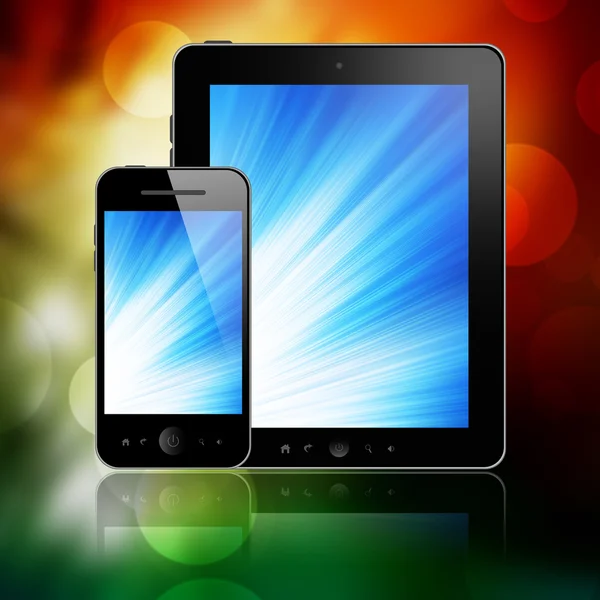 Pc tablet e telefono cellulare — Foto Stock