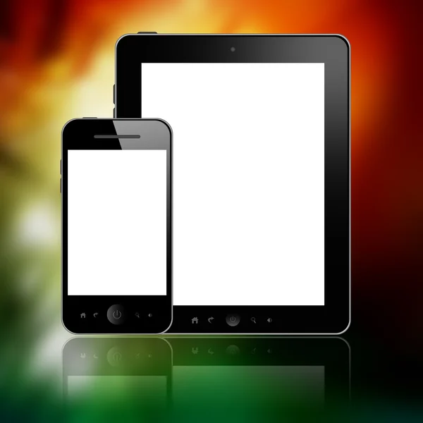 Tablet PC und Handy — Stockfoto