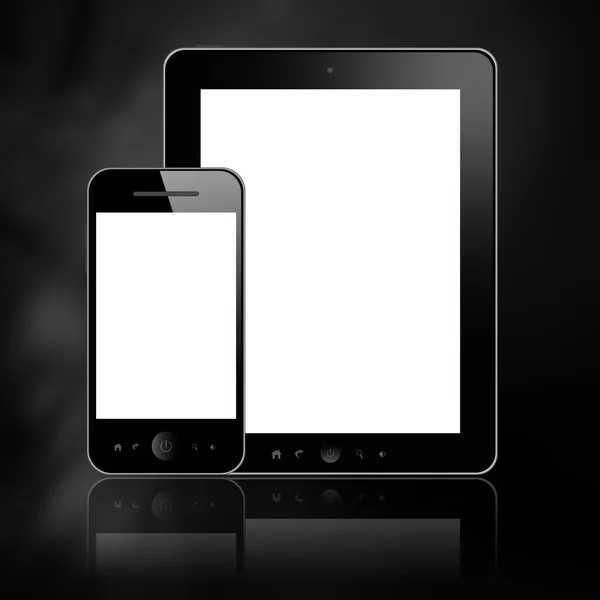 Tablet pc and mobile phone — Stock Photo, Image