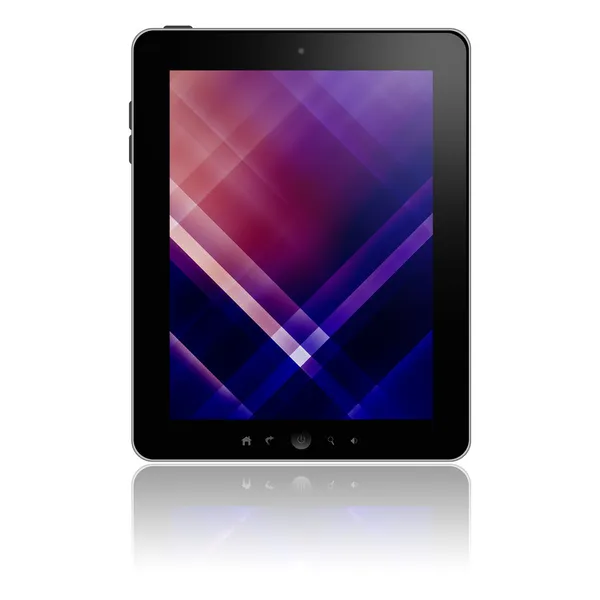 Tablet pc with violet screen — Stock Photo, Image