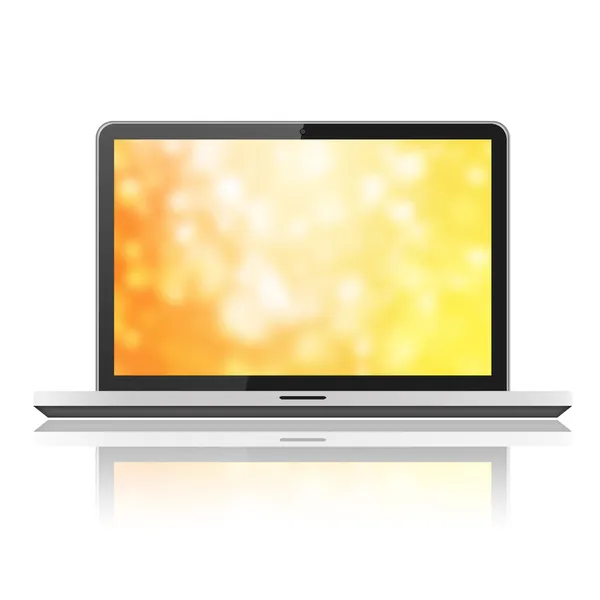 Notebook with yellow screen — Stock Photo, Image