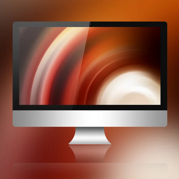 Computer with brown screen — Stock Photo, Image