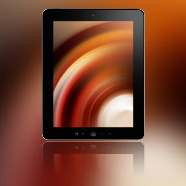 TabletPC med brun skärm — Stockfoto