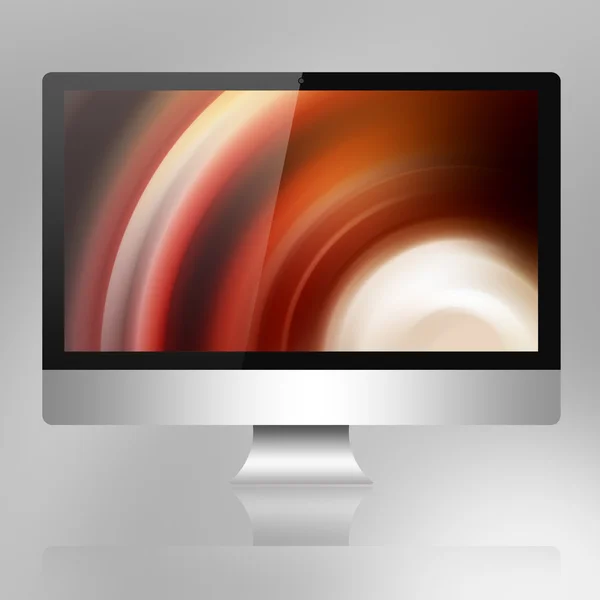 Computador com tela marrom — Fotografia de Stock