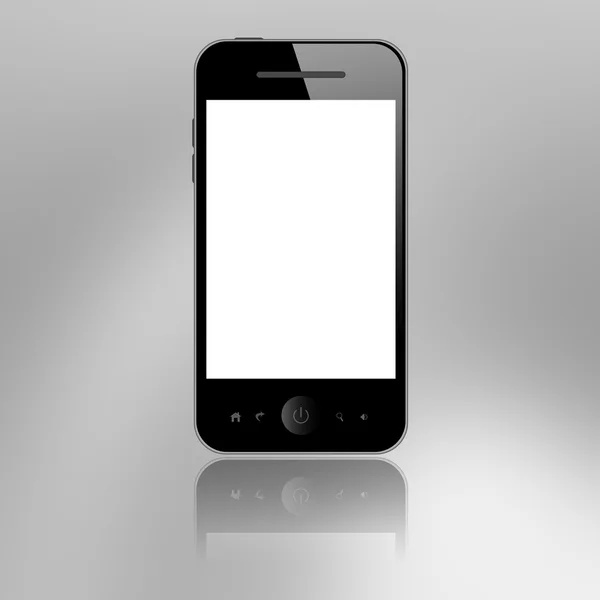 Mobile phone on grey — Stock Photo, Image