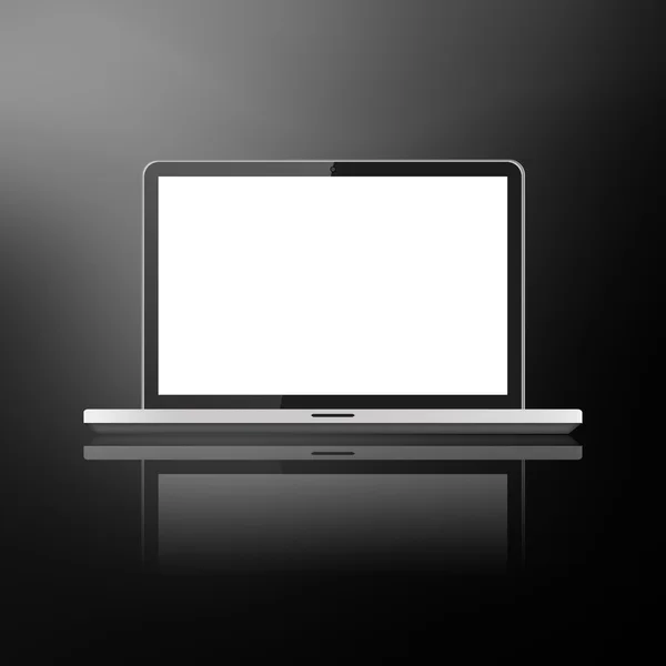 Laptop su nero — Foto Stock