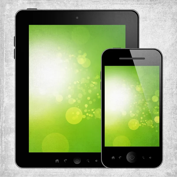 Tablet PC und Handy — Stockfoto