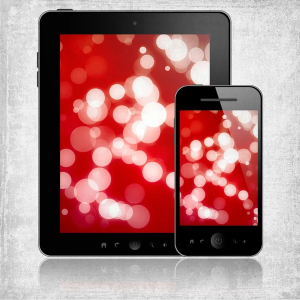 Tablet PC und Handy — Stockfoto