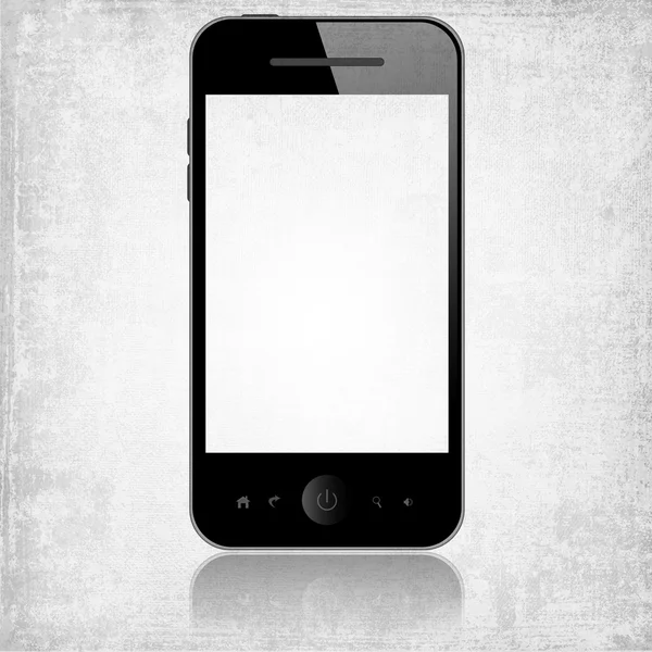 Mobilní telefon na grey — Stock fotografie