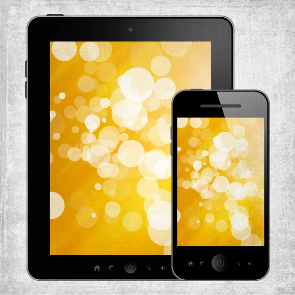 Tablet pc and mobile phone — Stock Photo, Image