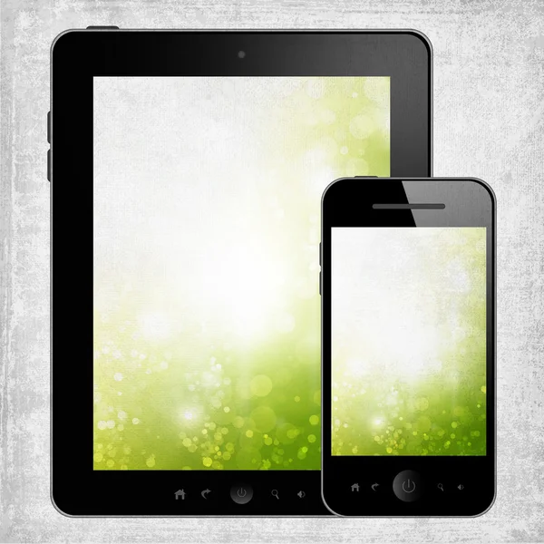 Tablet PC und Handy — Stockfoto