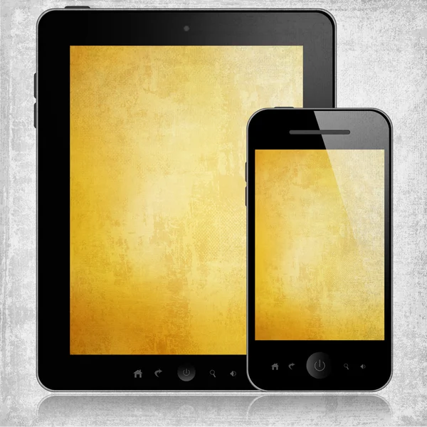 Tablet pc and mobile phone — Stock Photo, Image