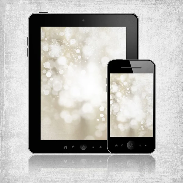 Tablet pc and mobile phone — Stock Photo, Image