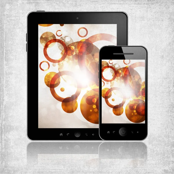 Tablet pc and mobile phone — Stock Photo, Image