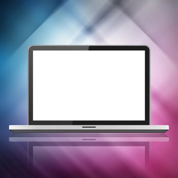空白の画面を持つノートパソコン — ストック写真