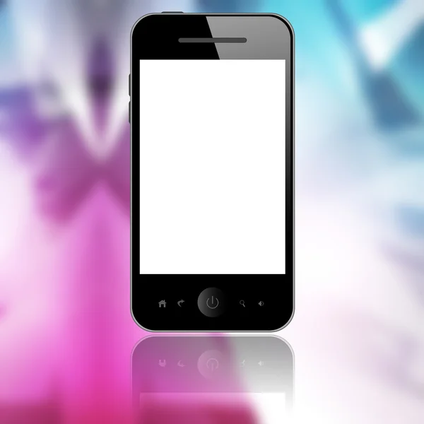 Мобильный телефон на розовый — стоковое фото