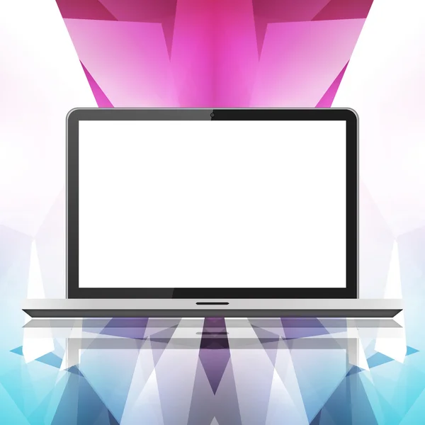 Bärbar dator med blank skärm — Stockfoto