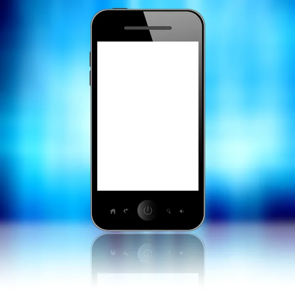 Mobile phone on blue — Stock Photo, Image