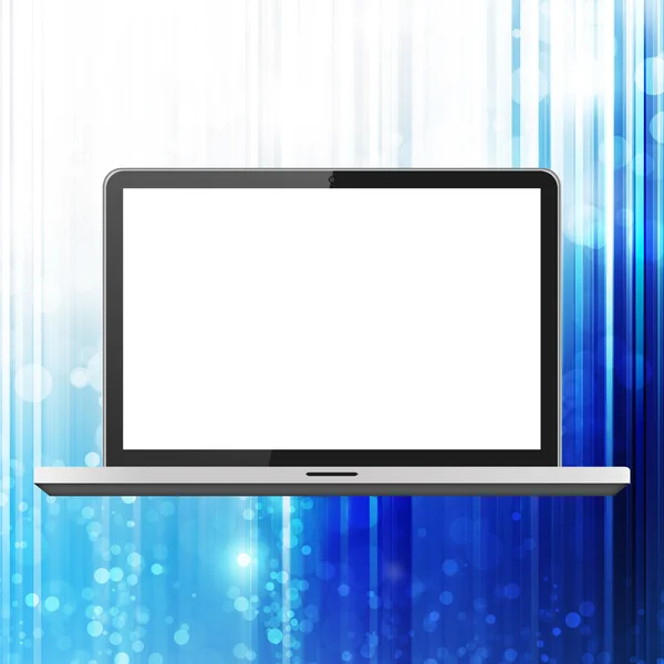 Portátil con pantalla blanca — Foto de Stock