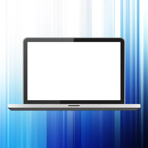 Laptop z białym ekranem — Zdjęcie stockowe