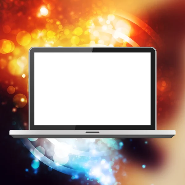 Laptop with white screen — Stock Photo, Image