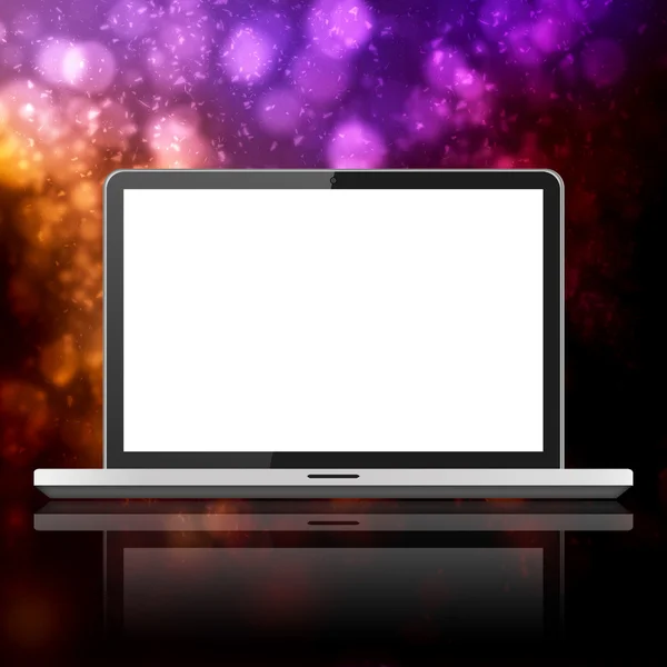 Laptop with white screen — Stock Photo, Image