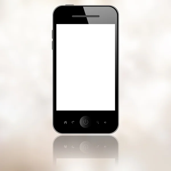 Mobiele telefoon op grijs — Stockfoto