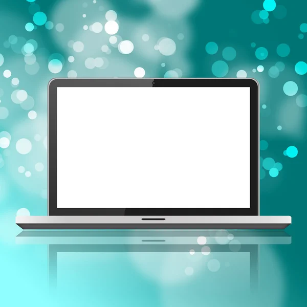 Laptop met wit scherm — Stockfoto