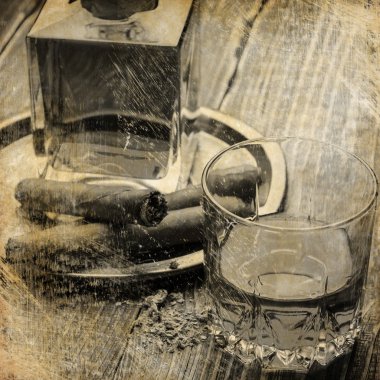 Vintage cognac clipart