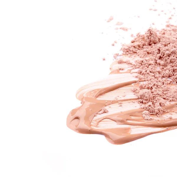 Foundation with face powder — Stock Photo, Image