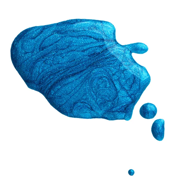 Голубой лак для ногтей — стоковое фото
