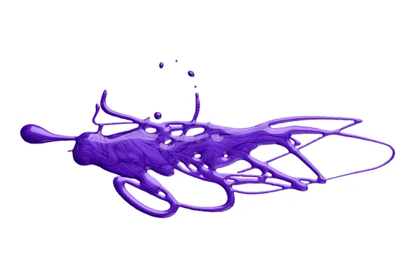Salpicadura de esmalte de uñas púrpura — Foto de Stock