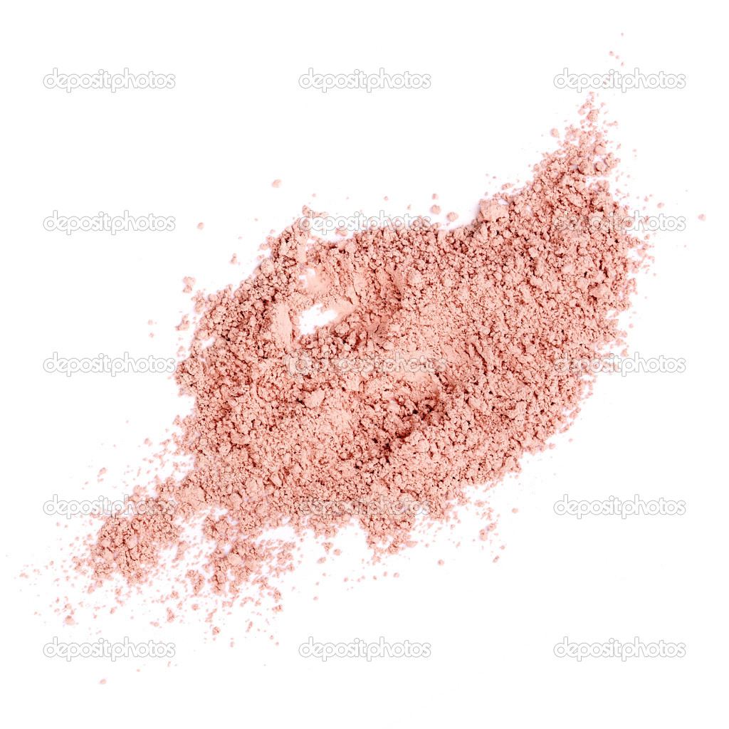 Face powder over white background