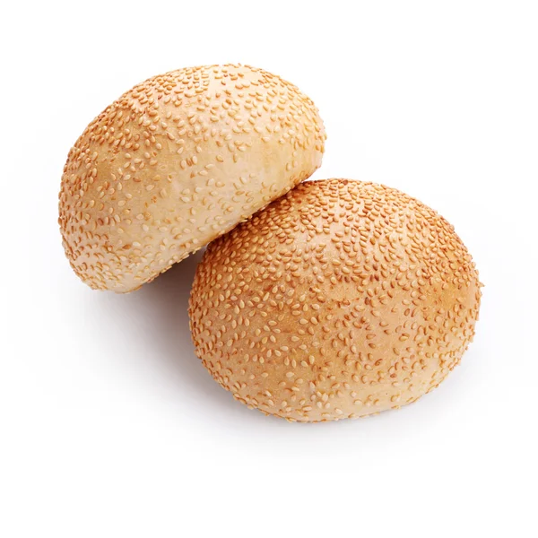 Round sandwich bun with sesame — Stock Photo, Image