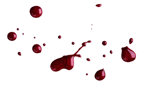 Blots of red nail polish — Stock Photo, Image