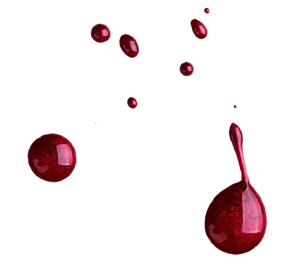 Blots of red nail polish — Stock Photo, Image