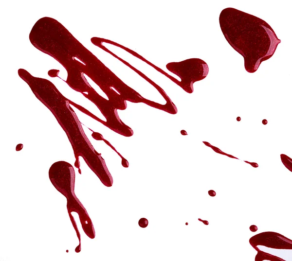 Salpicadura de esmalte de uñas rojo — Foto de Stock