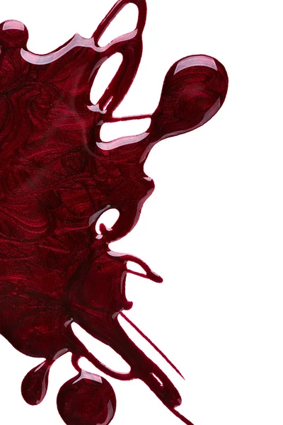 Splash of red nail polish — Stock Photo, Image