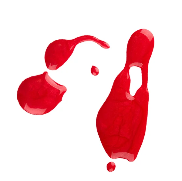 Blot červený lak na nehty — Stock fotografie