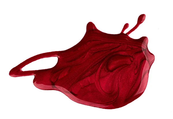 Manchas de esmalte vermelho — Fotografia de Stock