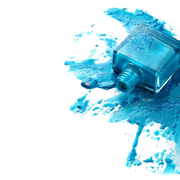 Smalto blu con ombretto — Foto Stock