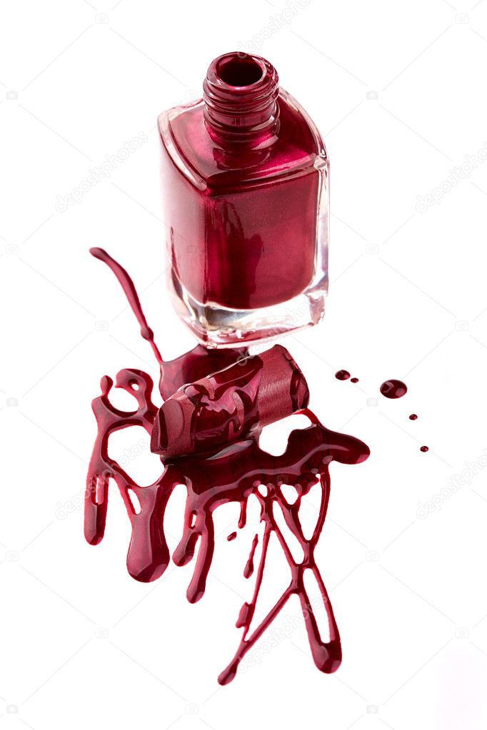 Nail polish with lipstick