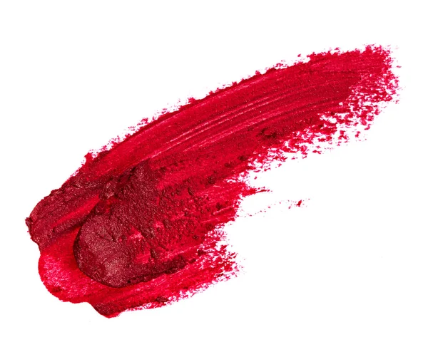 Verschmutzter roter Lippenstift — Stockfoto