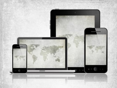 tablet pc, dizüstü bilgisayar ve cep telefonları