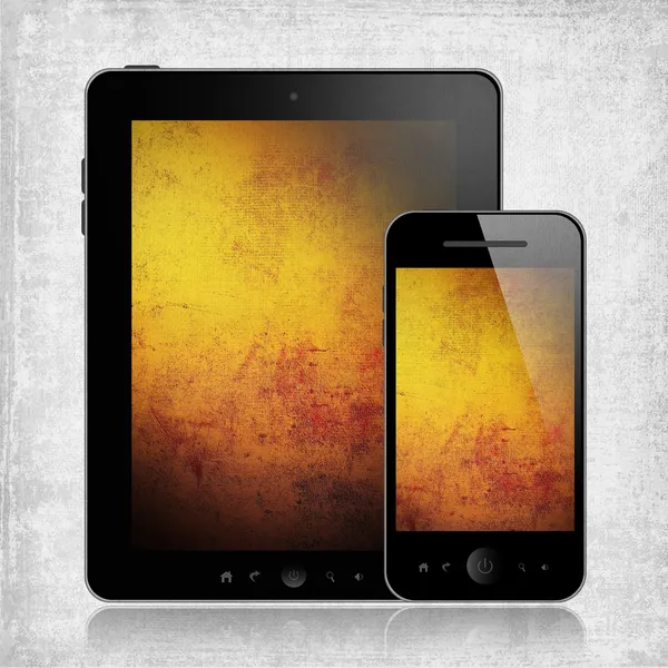 Tablet i telefon komórkowy — Zdjęcie stockowe