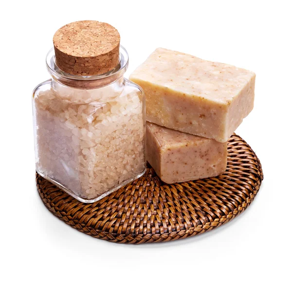 Soap with sea salt — Stock Photo, Image